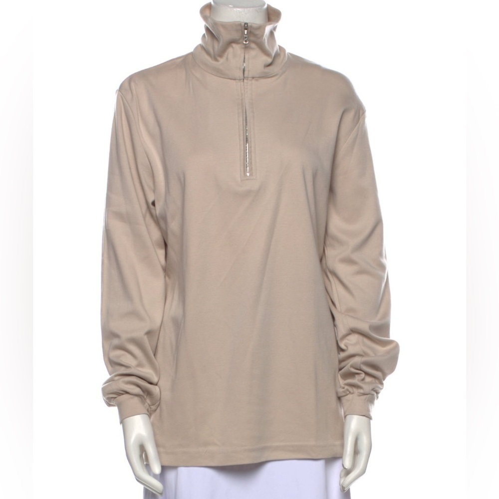 Bogner Mock Neck Long Sleeve Oversized 1/4 Zipped Sweatshirt Size M